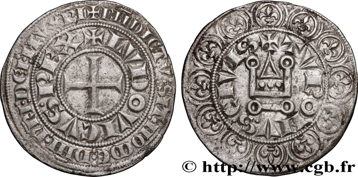 LOUIS IX DIT  SAINT LOUIS  Gros tournois après 1266  TTB