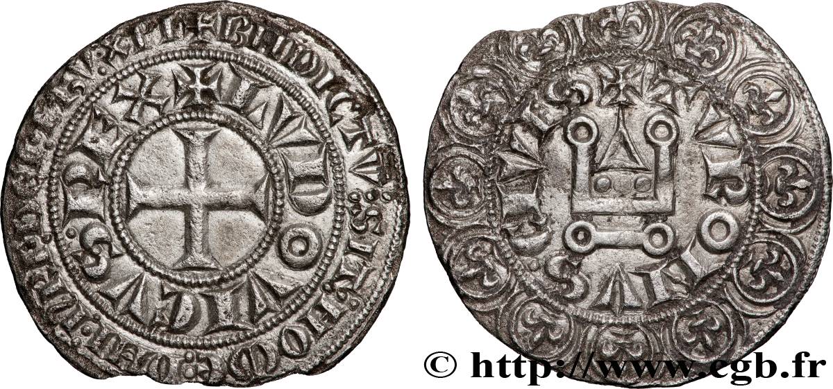 LOUIS IX DIT  SAINT LOUIS  Gros tournois après 1266  TTB+