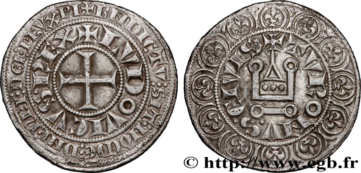 LOUIS IX DIT  SAINT LOUIS  Gros tournois après 1266  TTB+