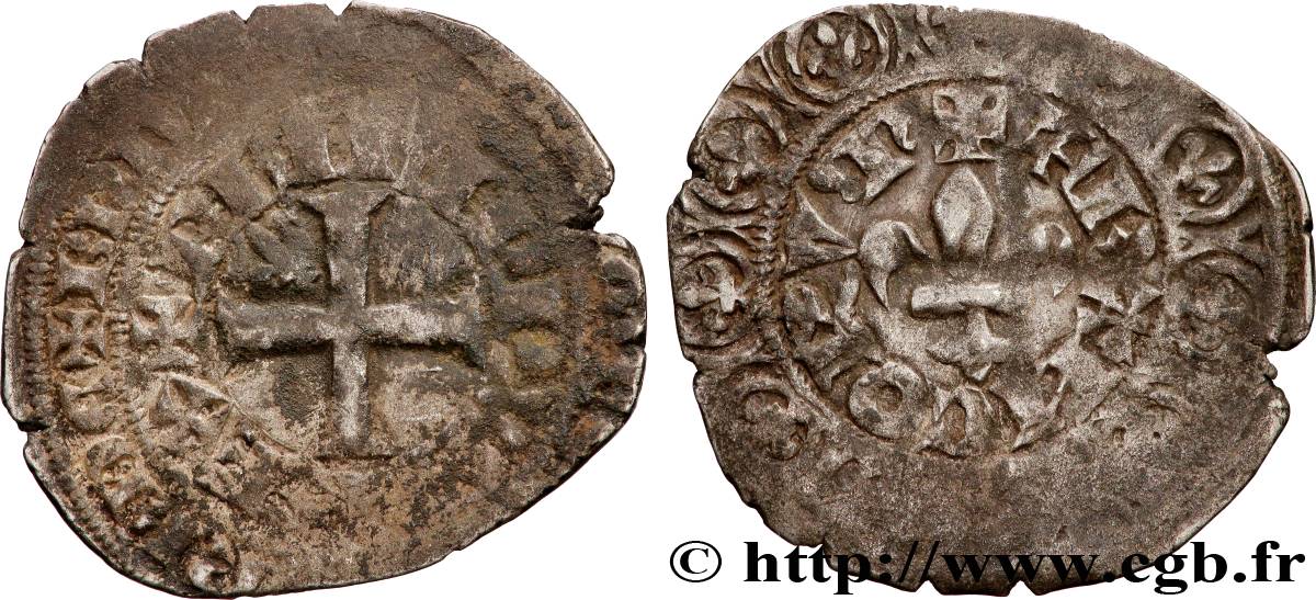 PHILIPPE VI DE VALOIS Gros à la fleur de lis n.d.  TB