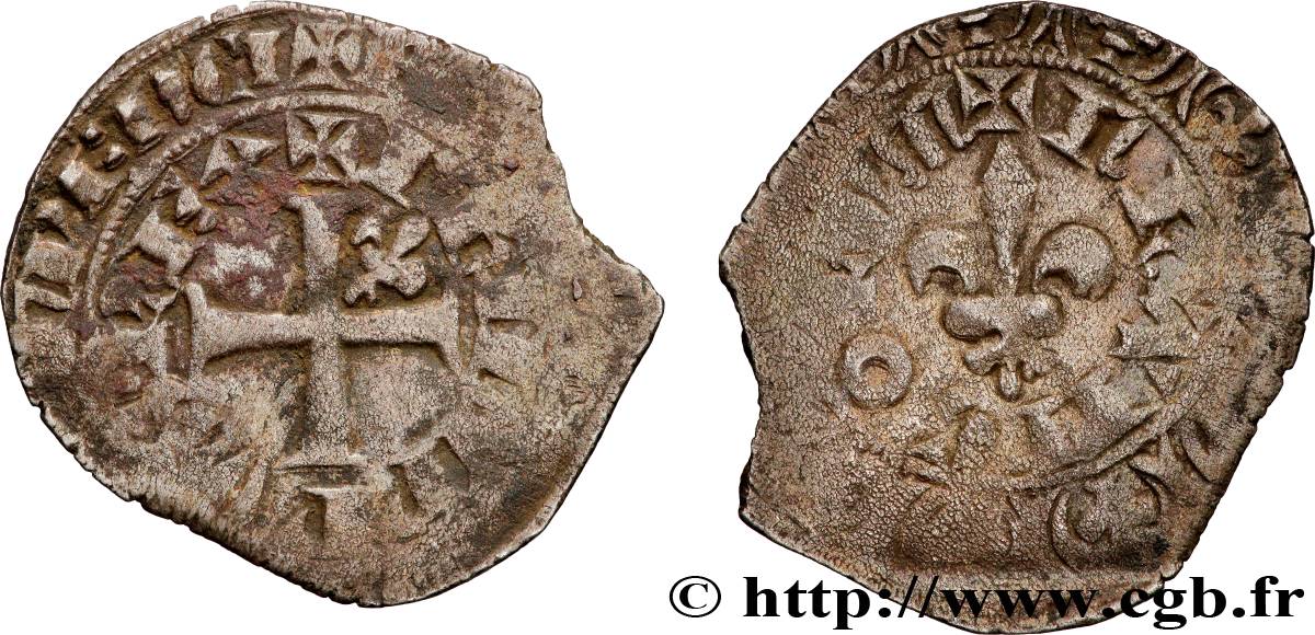 PHILIPPE VI DE VALOIS Gros à la fleur de lis n.d.  TB+