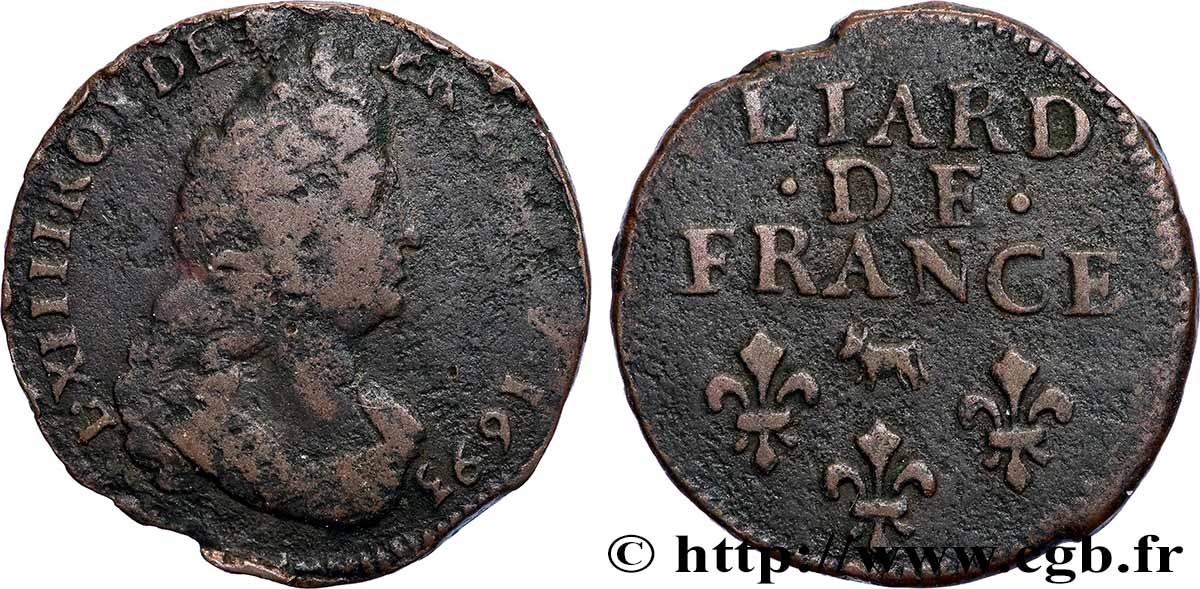 LOUIS XIV LE GRAND OU LE ROI SOLEIL Liard, 3e type, buste âgé  1693 Pau TB+
