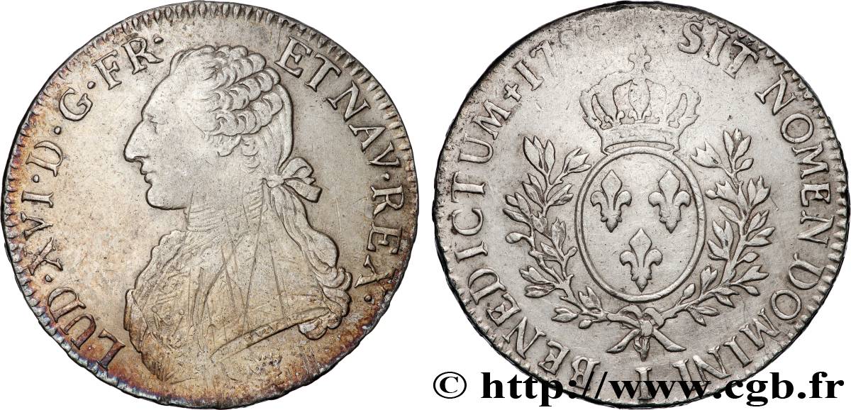LOUIS XVI Écu aux branches d olivier 1789 Limoges SS