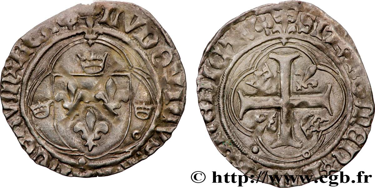 LOUIS XII LE PÈRE DU PEUPLE Douzain ou grand blanc à la couronne n.d. Lyon TTB/TTB+