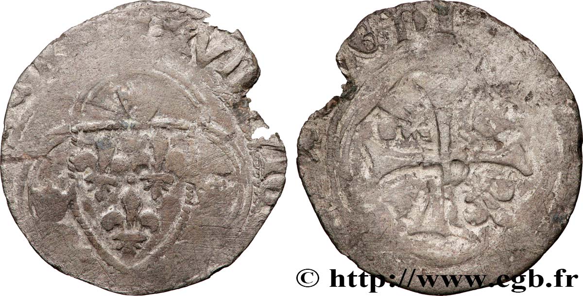 LOUIS XI LE PRUDENT Blanc à la couronne de Perpignan 31/12/1461 Perpignan B+