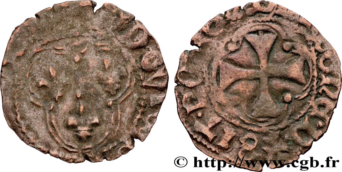 LOUIS XI LE PRUDENT Double tournois n.d. Villefranche-de-Rouergue B+/TTB
