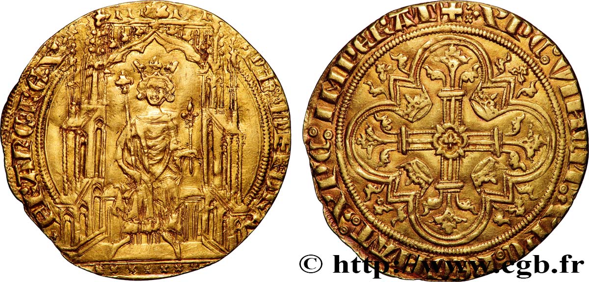PHILIP VI OF VALOIS Double d or s.m.  XF