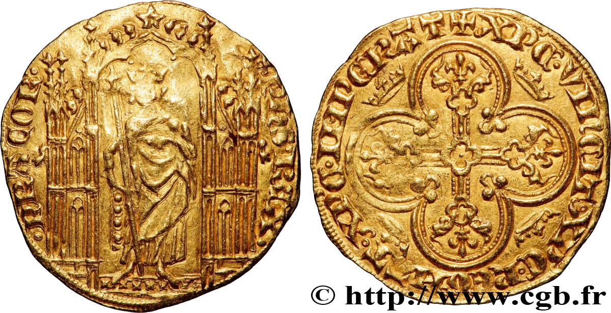 PHILIPPE VI DE VALOIS Royal d or s.m.  TTB