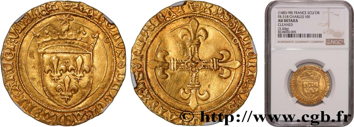 CHARLES VIII Écu d or au soleil s.m. Toulouse SUP