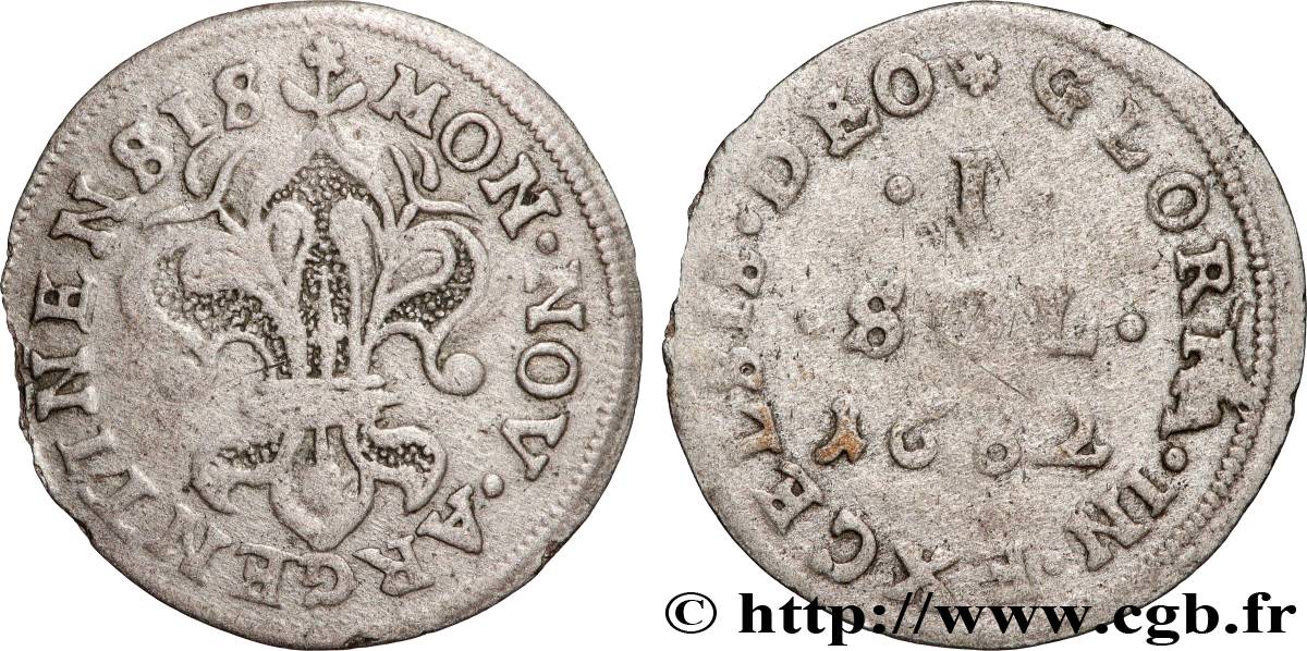 LOUIS XIV LE GRAND OU LE ROI SOLEIL I sol 1682 Strasbourg TB+/TB