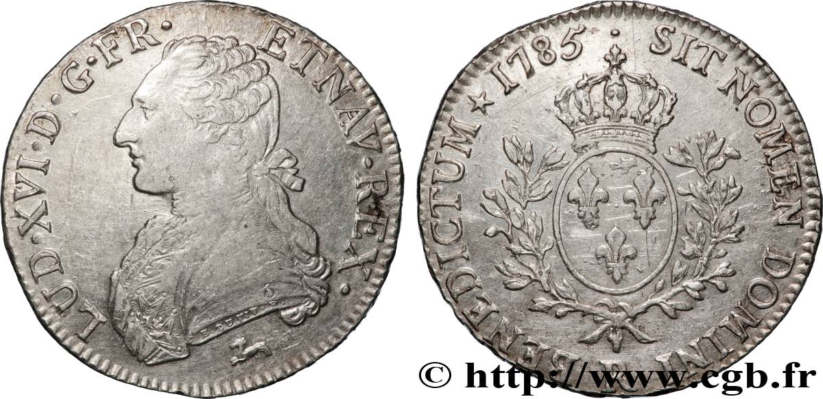 LOUIS XVI Écu aux branches d olivier 1785 Orléans SS/fVZ