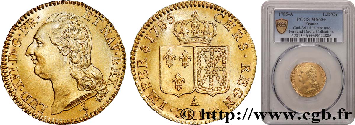 LOUIS XVI Louis d or aux écus accolés 1785 Paris FDC65