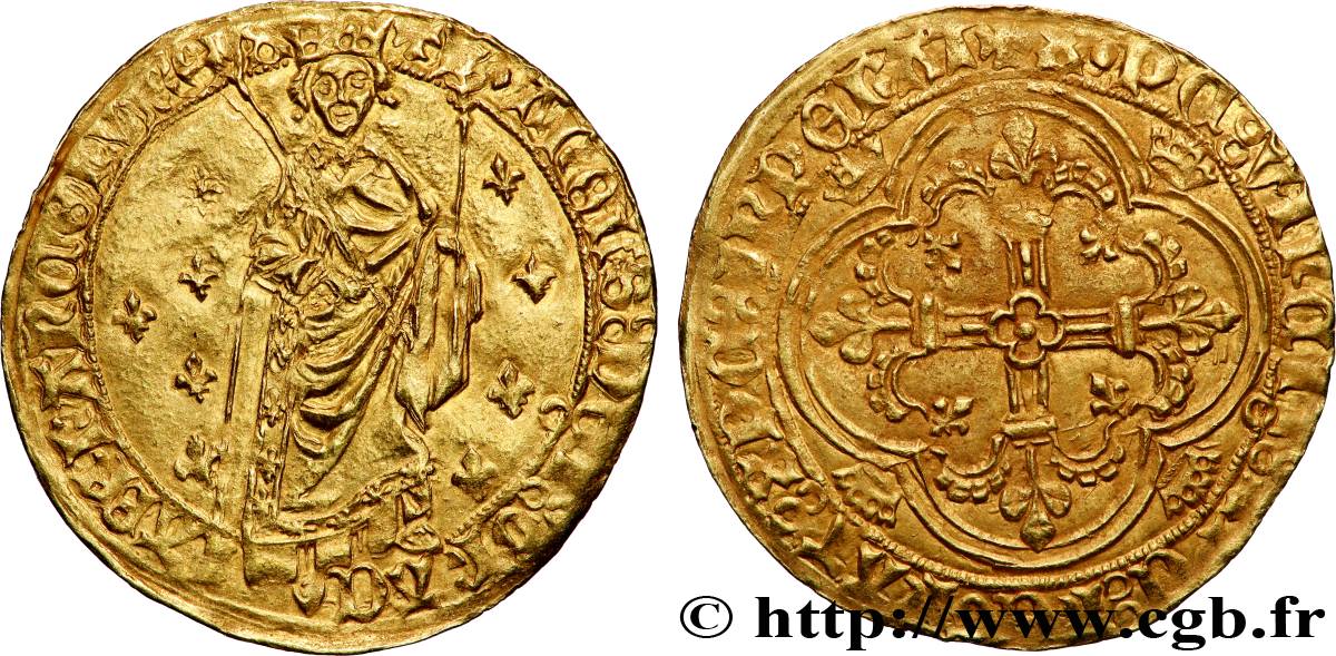 CHARLES VII LE VICTORIEUX Royal d&nbsp;or n.d. La Rochelle SUP/TTB+