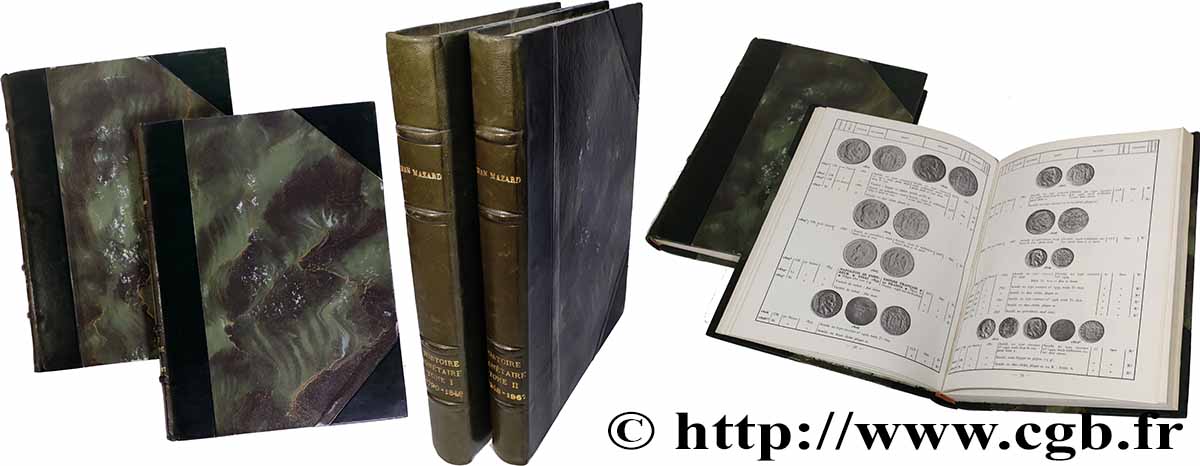 BOOKS - MEDERNS FRENCH COINS Mazard (Jean), “Histoire monétaire et numismatique contemporaine”, Paris-Bâle, 1965-1967 n.d.  AU