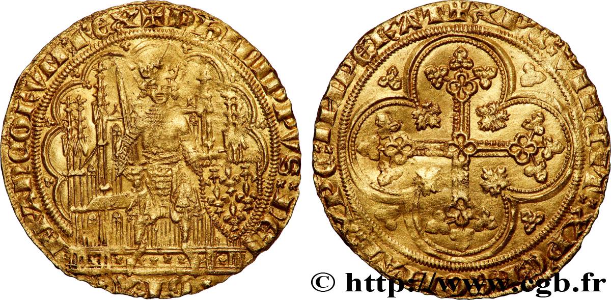 PHILIPP VI OF VALOIS Écu d&nbsp;or à la chaise s.m.  fVZ