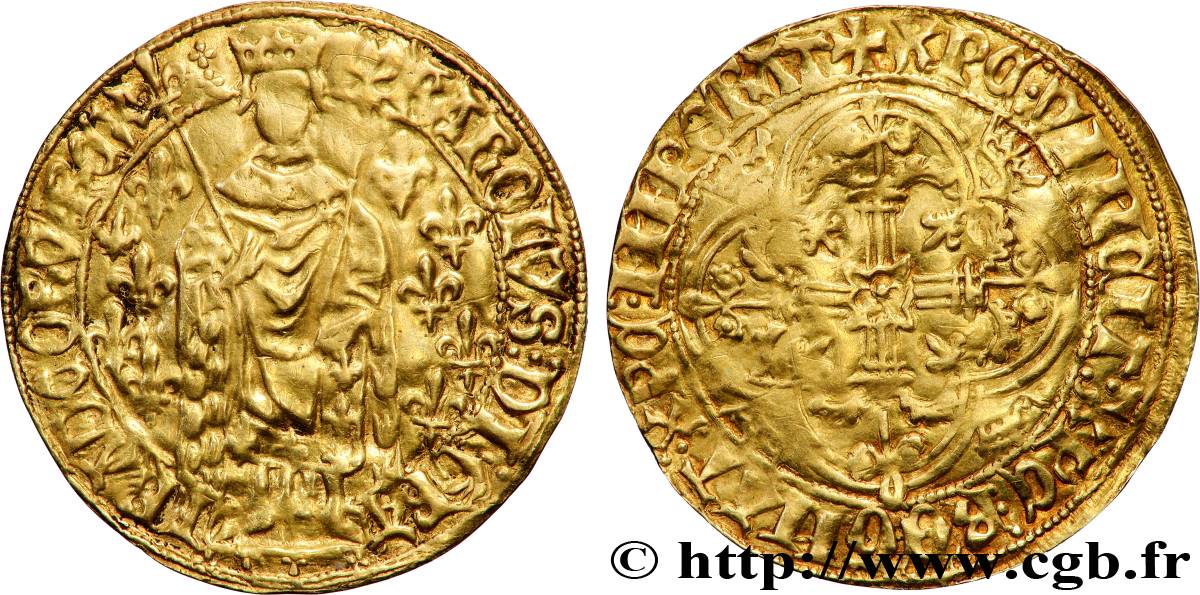 CHARLES VII LE VICTORIEUX Royal d&nbsp;or n.d. Atelier indéterminé TB