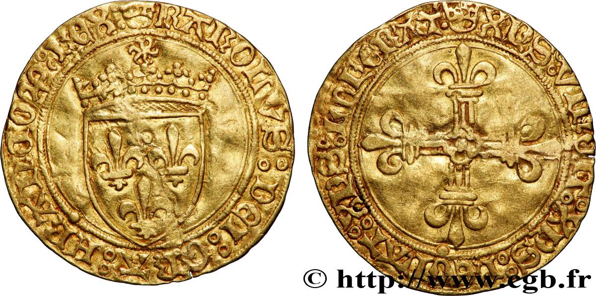 CHARLES VIII Écu d&nbsp;or au soleil s.m. Rouen TTB
