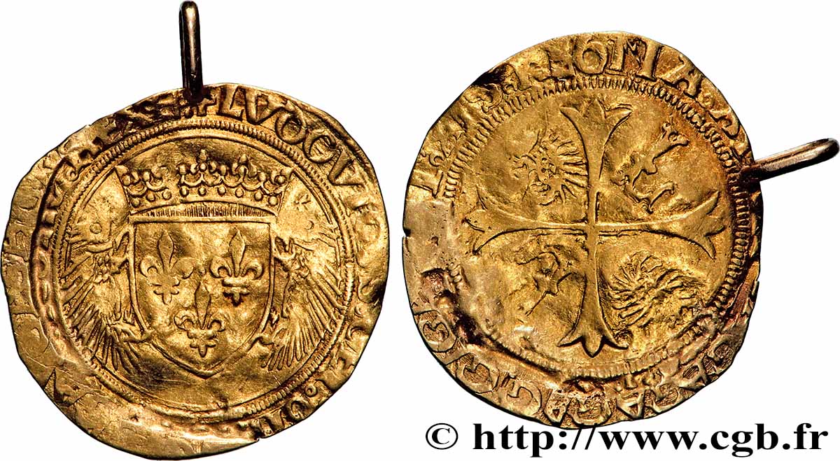 LOUIS XII, FATHER OF THE PEOPLE Écu d or aux porcs-épics s.m. Bayonne VG