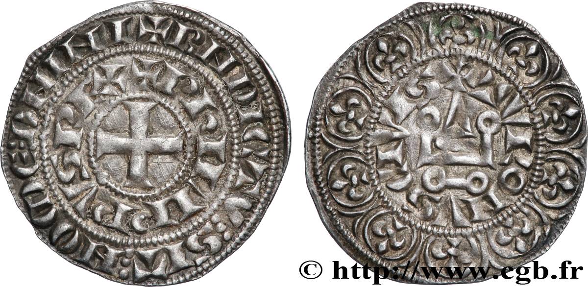 PHILIP IV  THE FAIR  Maille tierce à l O rond s.m.  AU/XF