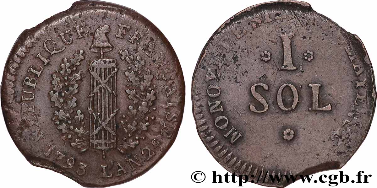 SIEGE OF MAINZ 1 Sol siège de Mayence 1793 Mayence XF