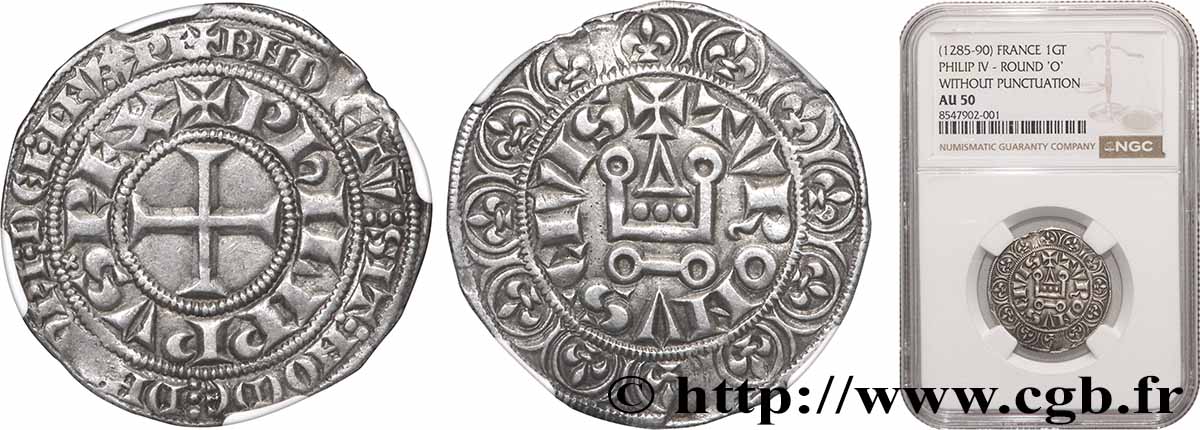 PHILIPP IV  THE FAIR  Gros tournois à l O rond n.d. s.l. SS50