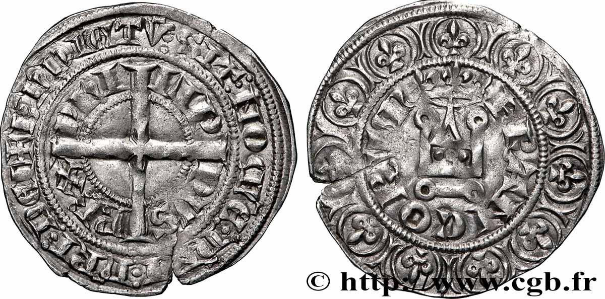 PHILIPP VI OF VALOIS Gros à la couronne s.m. s.l. SS