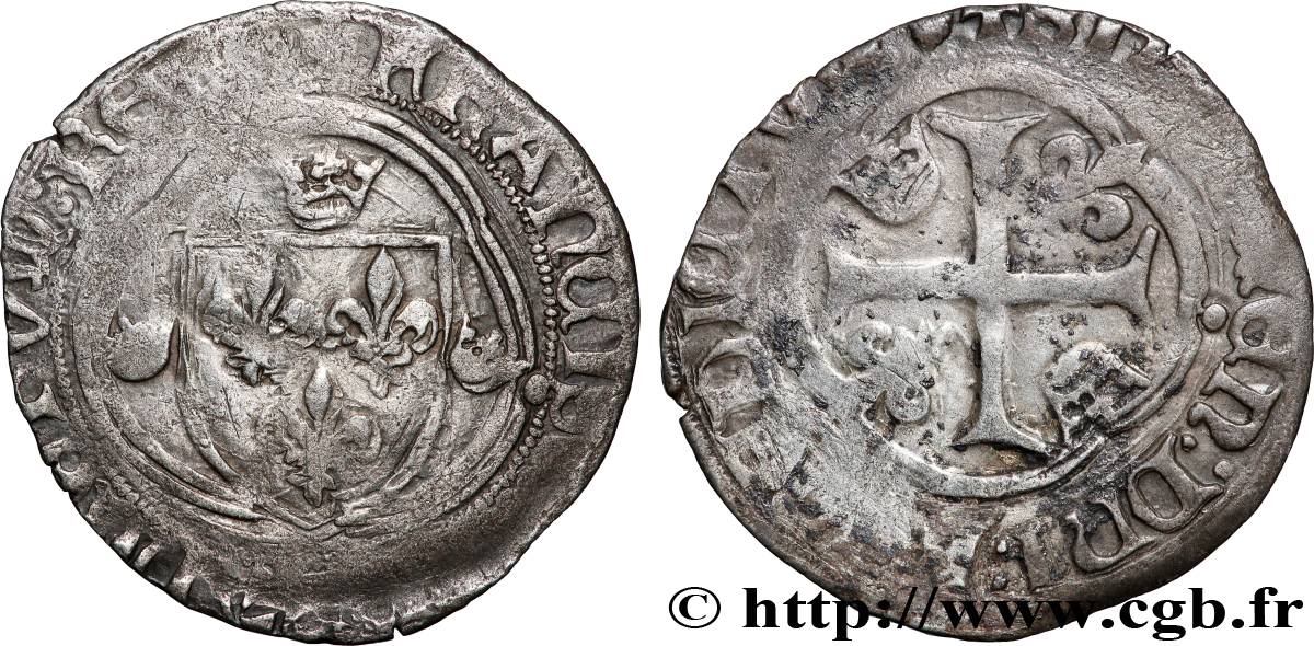 FRANCOIS I Grand blanc à la couronne, 1er type n.d. Angers VF