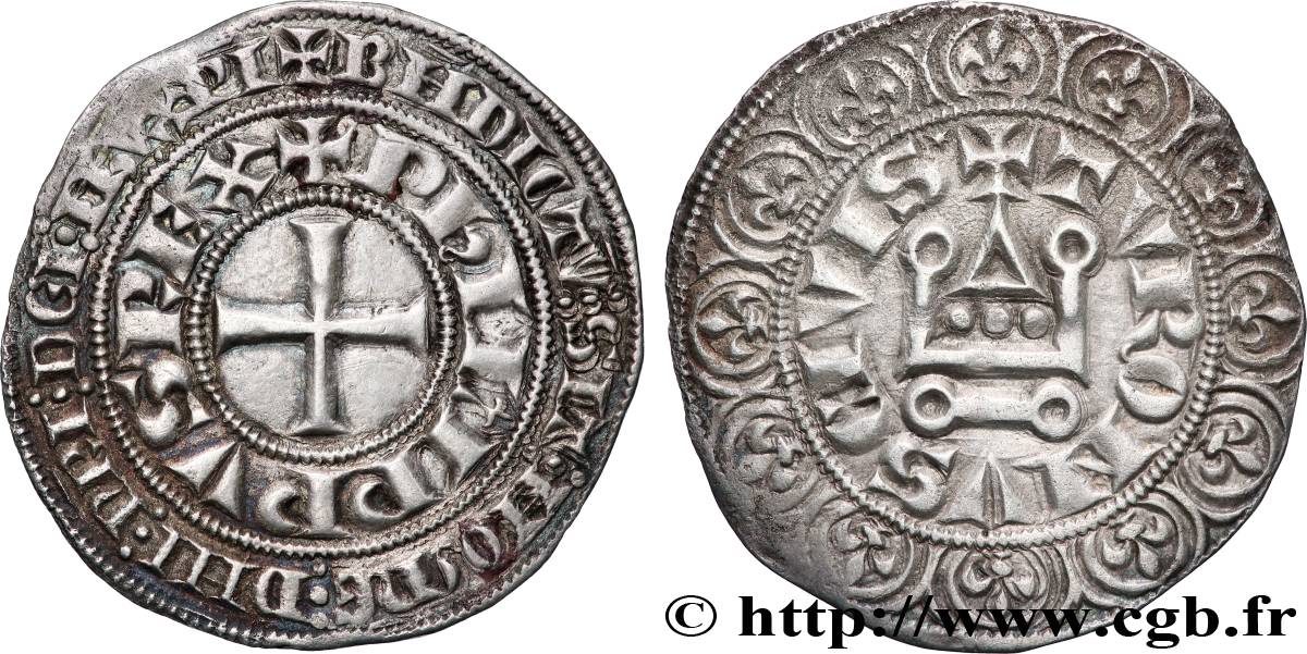 PHILIPPE IV LE BEL Gros tournois à l&nbsp;O long s.m. s.l. SUP/TTB+