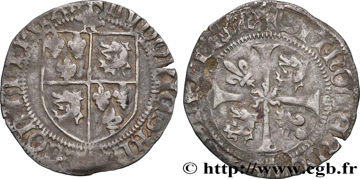 LOUIS XI LE PRUDENT Blanc au soleil du Dauphiné s.m. Atelier indéterminé TB