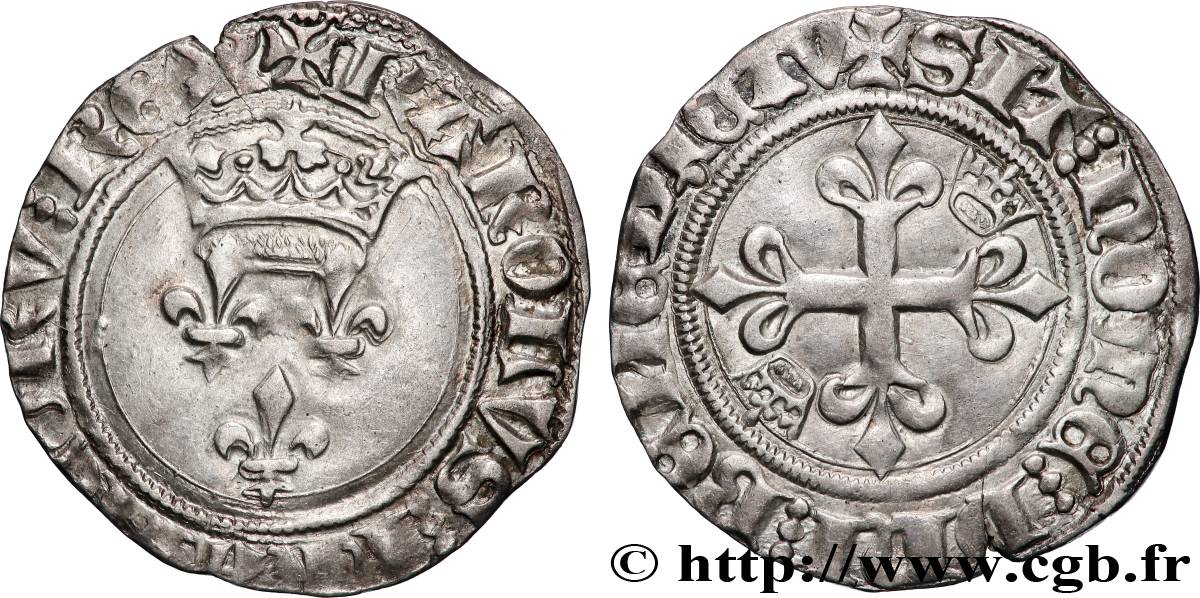 CHARLES VI LE FOU OU LE BIEN AIMÉ Gros dit &nbsp;florette&nbsp; s.m. Tournai SUP