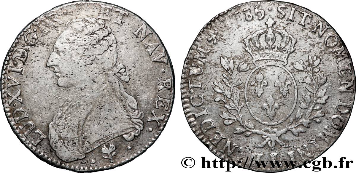 LOUIS XVI Écu aux branches d&nbsp;olivier 1785 Bayonne TTB