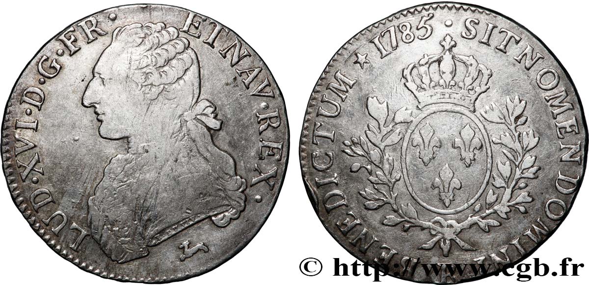 LOUIS XVI Écu aux branches d&nbsp;olivier 1785 Orléans XF