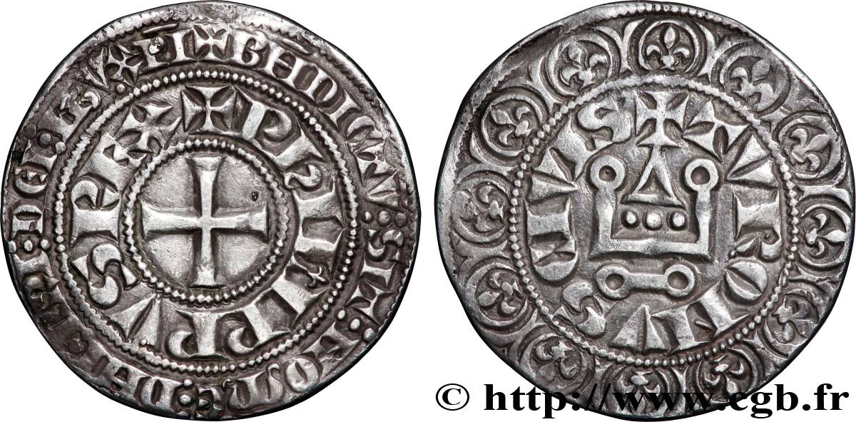 PHILIPP IV  THE FAIR  Gros tournois à l O long s.m. s.l. fVZ