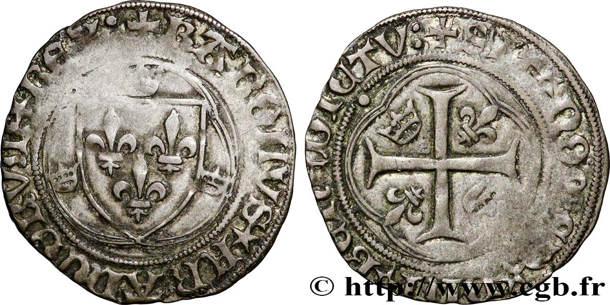 CHARLES VIII Blanc à la couronne n.d. Paris XF/VF