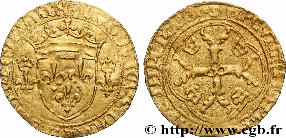 LOUIS XI THE &nbsp;PRUDENT&nbsp; Écu d&nbsp;or à la couronne ou écu neuf s.m. Bordeaux SS