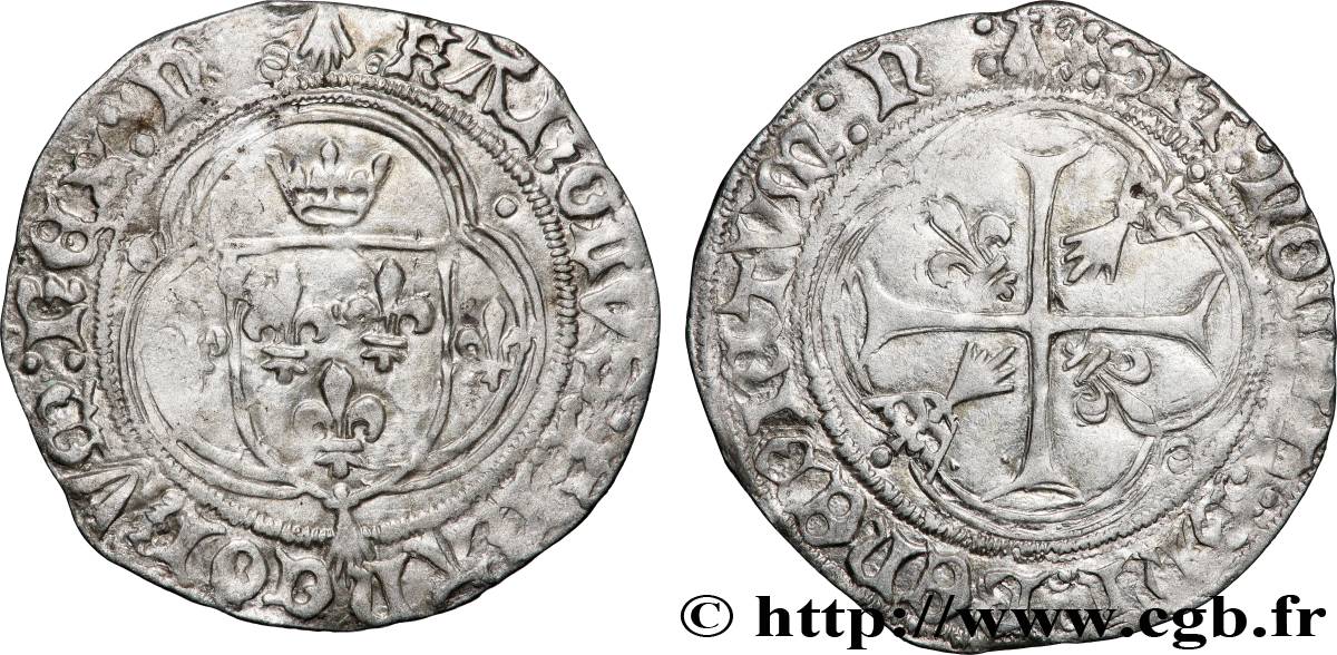 CHARLES VIII Blanc à la couronne de Bretagne n.d. Nantes TTB/TB+