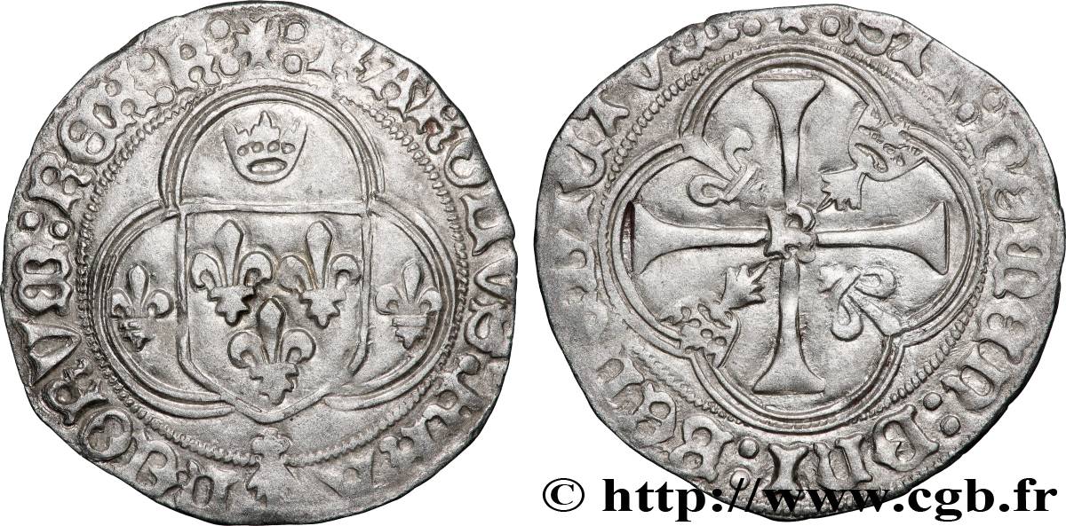 CHARLES VIII Blanc à la couronne de Bretagne n.d. Rennes TTB