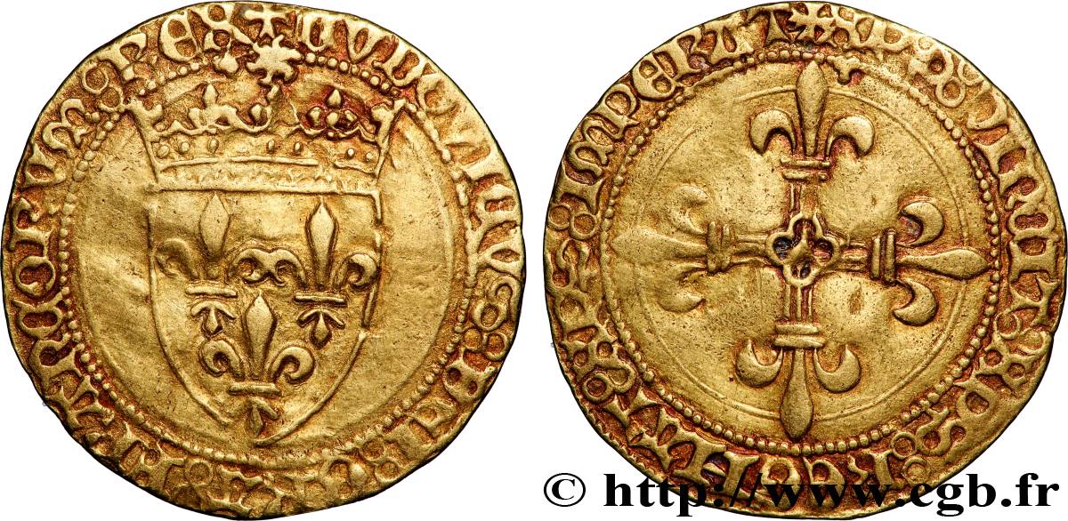 LOUIS XI LE PRUDENT Écu d&nbsp;or au soleil n.d. Lyon TTB