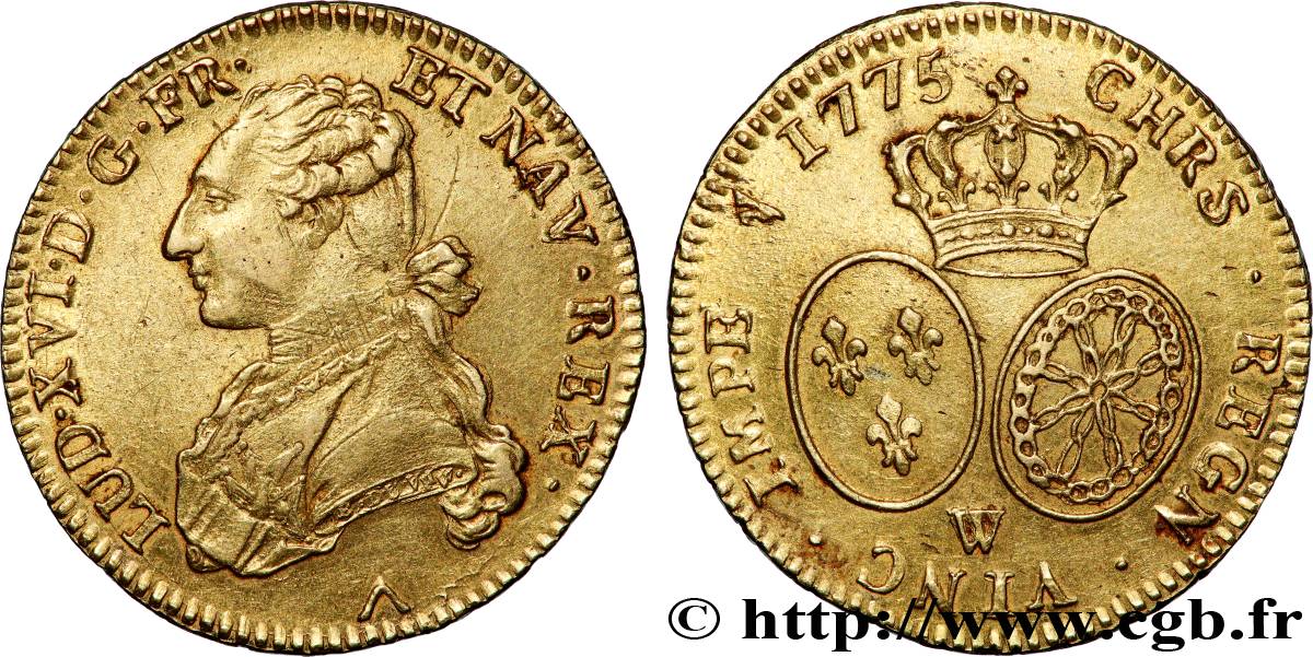 LOUIS XVI Double louis d’or aux écus ovales 1775 Lille TTB+/SUP