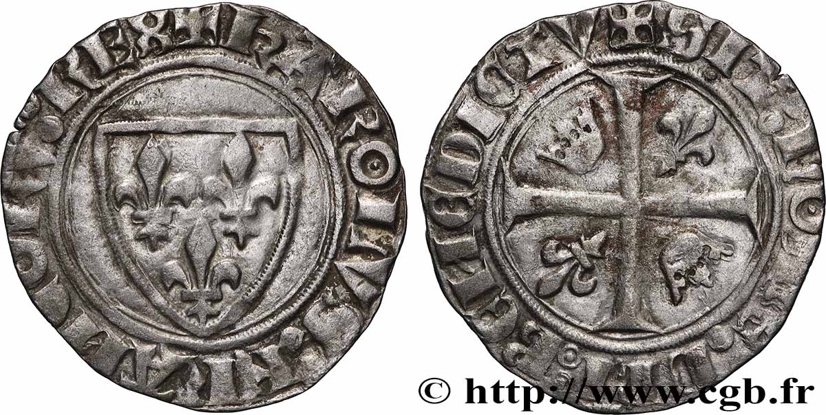 CHARLES VI LE FOU OU LE BIEN AIMÉ Blanc dit &nbsp;guénar&nbsp; n.d. Romans TTB