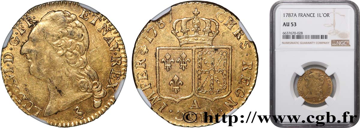 LOUIS XVI Louis d&nbsp;or aux écus accolés 1787 Paris TTB53