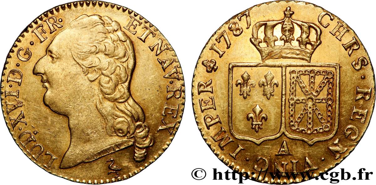 LOUIS XVI Louis d&nbsp;or aux écus accolés 1787 Paris SPL