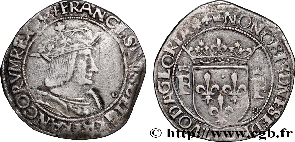 FRANÇOIS IER LE RESTAURATEUR DES LETTRES Teston, 13e type n.d. Lyon TTB