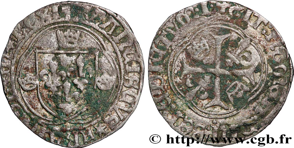 FRANÇOIS IER LE RESTAURATEUR DES LETTRES Grand blanc à la couronne, 1er type n.d. Saint-Pourçain TB