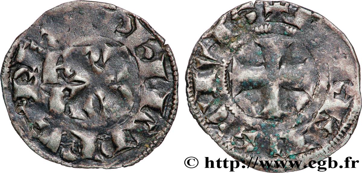 PHILIPPE VI DE VALOIS Denier parisis, 2e type n.d.  TB+