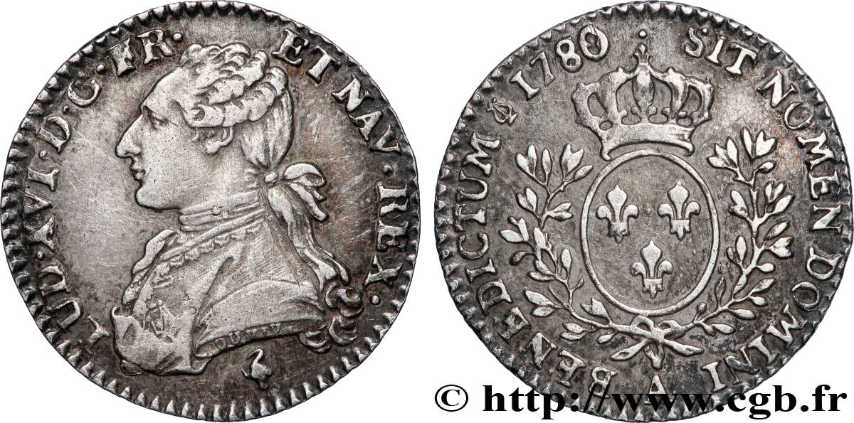 LOUIS XVI Dixième d&nbsp;écu aux branches d&nbsp;olivier 1780 Paris TTB+