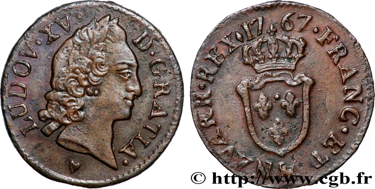 LOUIS XV THE BELOVED Liard d&nbsp;Aix 1767 Aix-en-Provence AU