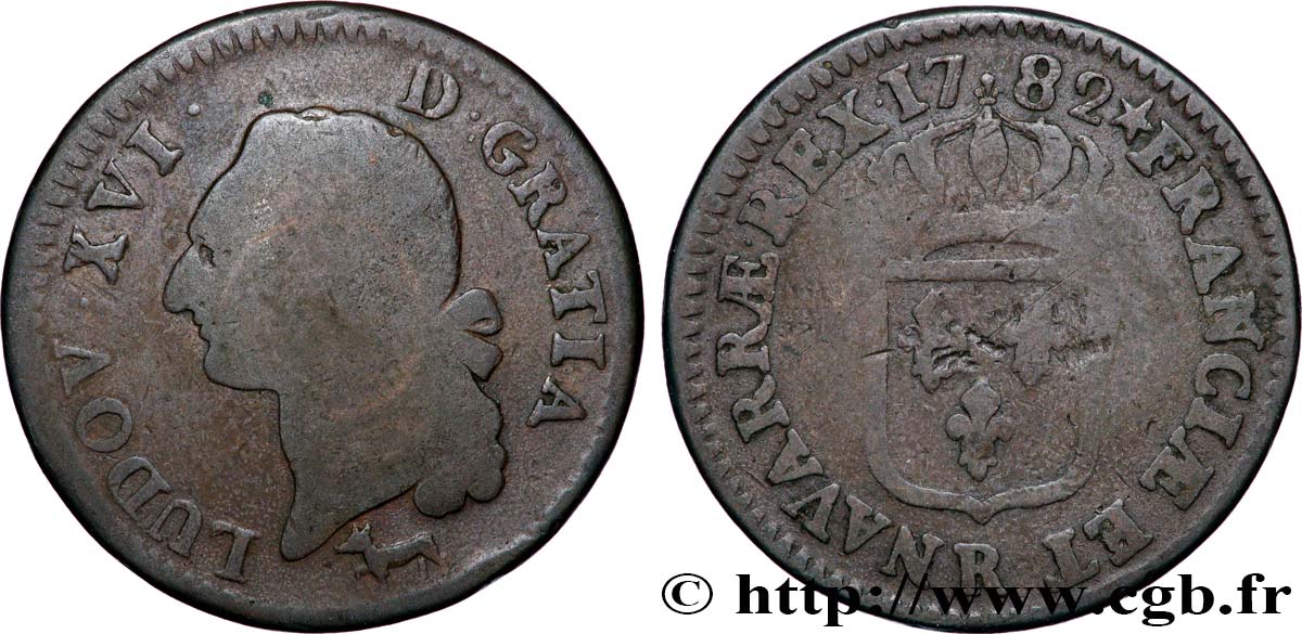 LOUIS XVI Sol dit &nbsp;à l&nbsp;écu&nbsp; 1782 Orléans MB
