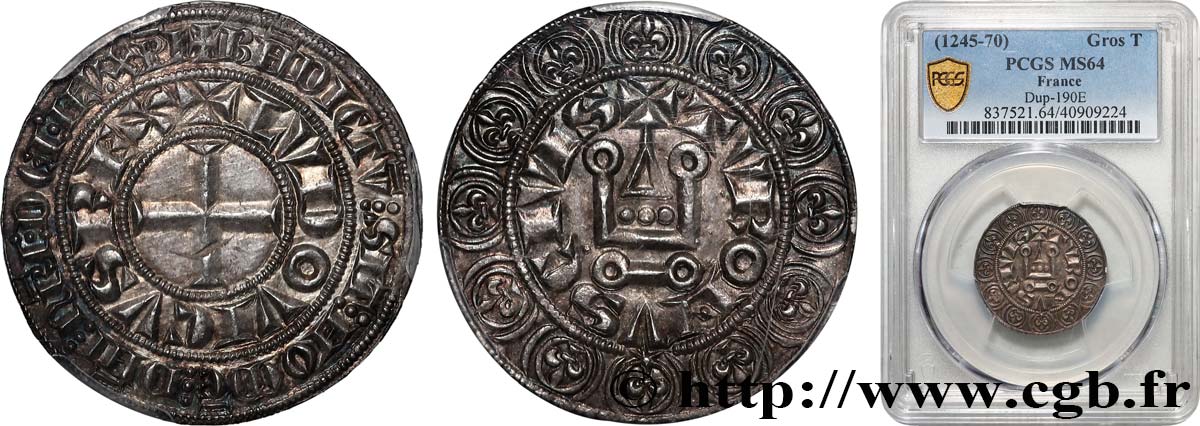 LUDWIG IX &nbsp;SAINT LOUIS&nbsp; Gros tournois s.m.  fST64