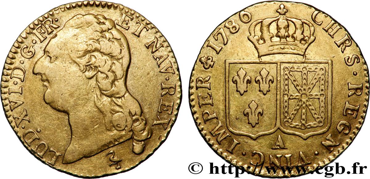 LOUIS XVI Louis d&nbsp;or aux écus accolés 1786 Paris TB/TB+